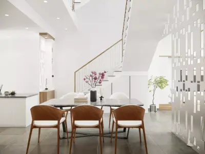 Modern Duplex Apartment Interior SketchUp 3D Model 3D model