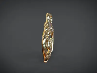 Unique Pendant with stylish decoration frame 3D print model