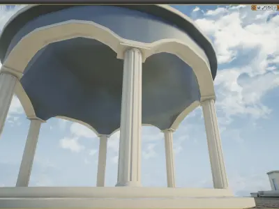 Glorieta center park model ready to unreal enginer 4  Free low-poly 3D model