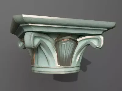 Capital ornate column 3D print model