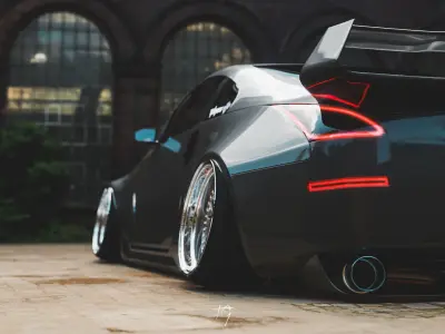 Stanced Nissan 350z  3D model