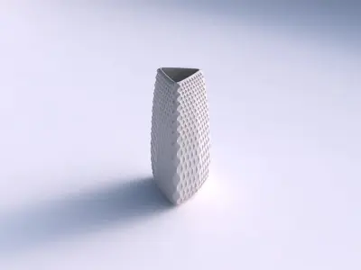 Vase triangle with grid piramides 3D print model