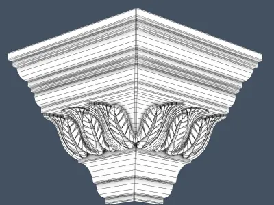 Decorative Crown Molding 3D model 22