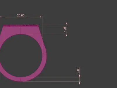 Rectangular Diamond Ring Size 11 Gold Silver Luxury Jewelry 3D print model