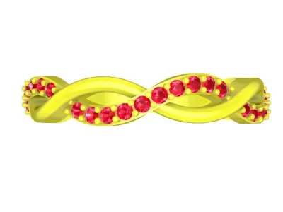 Luxury Infinity Twist Pave Ring 5174 3D print model