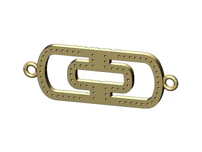 Fashion Diamond brand bracelet charm and pendant 3D print model