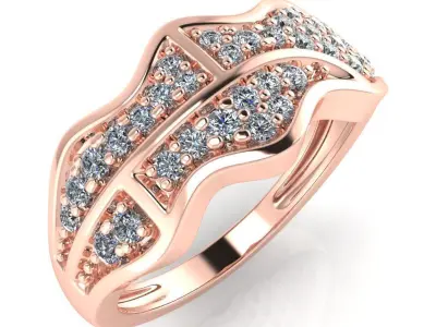 light  weight gold diamond rings-C111116SKCH2026022-wt-0-5 3D print model