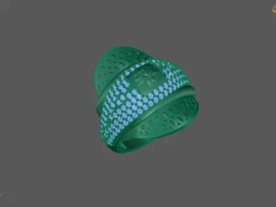 Women Ring With Stone Diamond Ready STL 3DM Models Womens Rings 3D print model buy