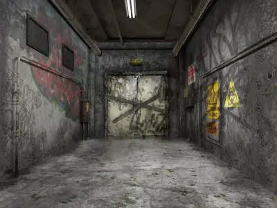 The old  Horror Room 12 Low-poly 3D model