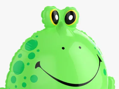 Frog decoration foil balloon 12 3D model