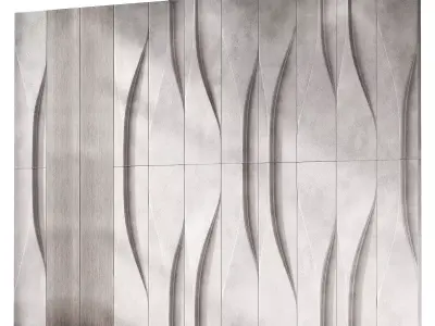 Wall decorative composition Modern panelling 2 3D model