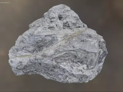 MicroFractured Quartz 2 - 8K Textures  Low-poly 3D model