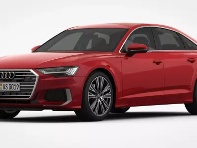 Audi A6 S-Line 2019 Detailed Interior 3D model