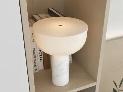 Decorative wall with fireplace set 17 3D model