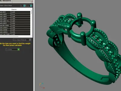 Rings for Women Womens Rings Stone Ring Ready STL 3DM Models  3D print model 22