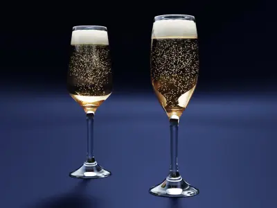 Drink Glass - Champagne 3D model