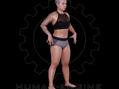 Female Scan - Violet A-pose 3D model