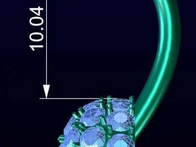 Diamond Navel Piercing 3D print model