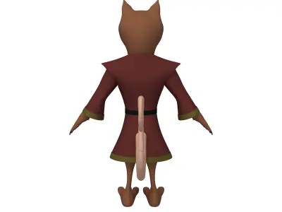 Rat Ninja Cartoon 3D model