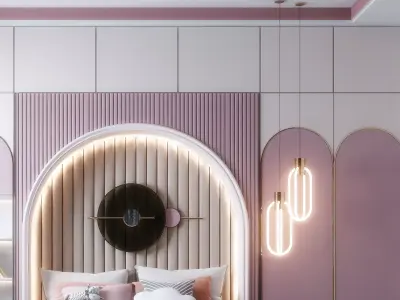 kids bedroom 3D model purchase