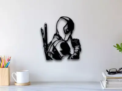 Deadpool Wall Art 3D print model