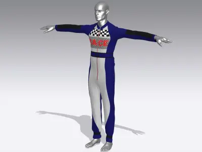 Racing Custom Driver Suits Low-poly 3D model