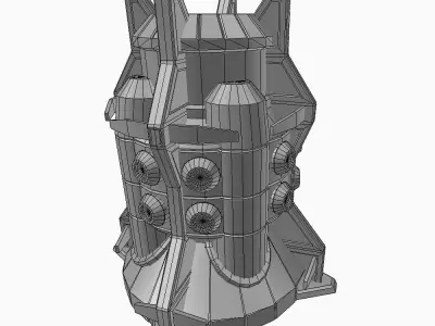 Force field generator 05 sci-fi Low-poly 3D model