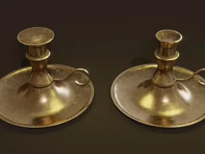 3D Candles Pack ready pbr Low-poly 3D model