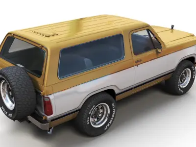 Dodge Ramcharger 1979  Low-poly 3D model