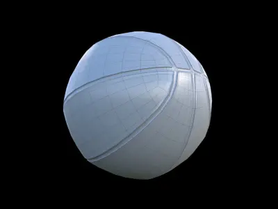 Basket ball Low-poly 3D model