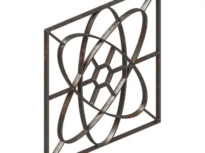 Rusty Fabulous Window Grill 3D model