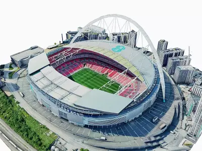 Wembley Stadium Low-poly 3D model