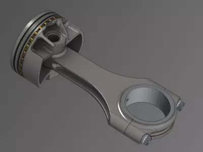 Piston and Connecting Rod 3D model
