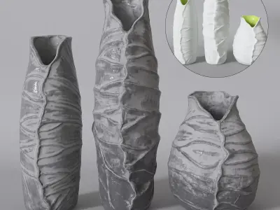 Vase-01 head with hole in it Low-poly 3D model