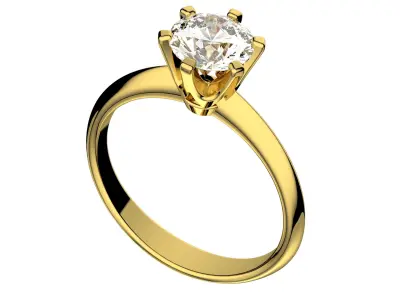 Set of 10 engagement rings Tiffany style 3D print model