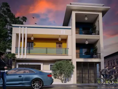 VILLA RECIDENCE  Free low-poly 3D model