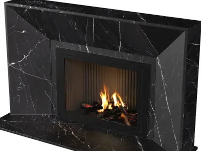 Marble Fireplace in Art Deco style 3D model