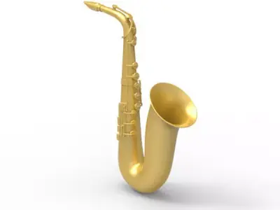 Saxophone golden 3D model