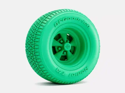 15x10 Cragar SS Wheel BFGoodrich Radial TA Tire 3D print model