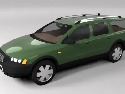 VOLVO XC70 CROSSCOUNTRY LOWPOLY Low-poly 3D model