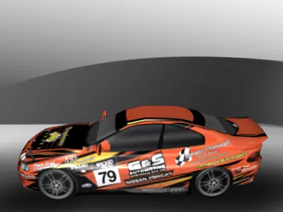 Lowpoly gaming car Low-poly 3D model