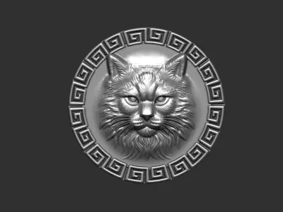 cat head 3D print model