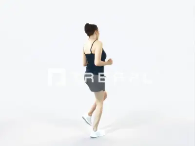 Dream 02E Running Jogging Sports Woman Low-poly 3D model