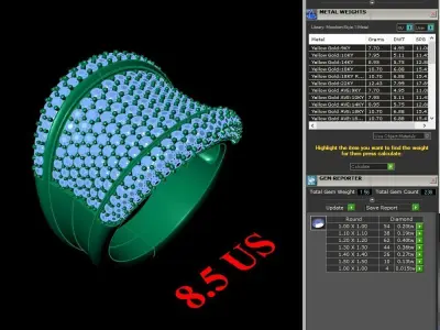 Luxury Men Rings Designs 6MR020 3D print model