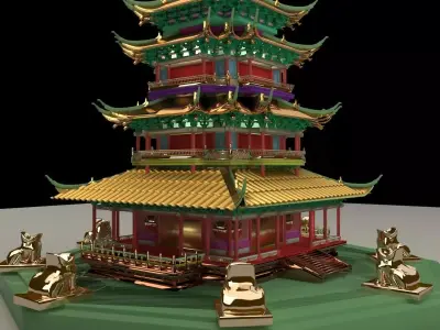 Chinese tower 3D model