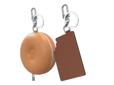 Louis Vuitton Bag Chocolate Donut Charm Keychain Low-poly 3D model