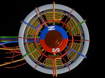 BRUSHLESS DC MOTOR 3D MODEL Low-poly 3D model