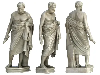 Statue 09 Low-poly 3D model