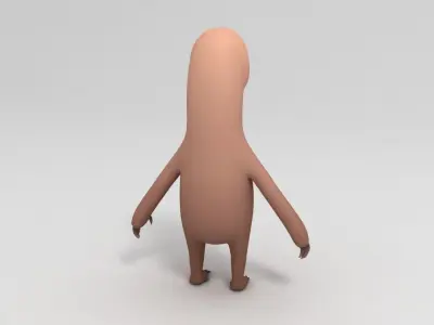 Sloth elongated humanoid 3D model