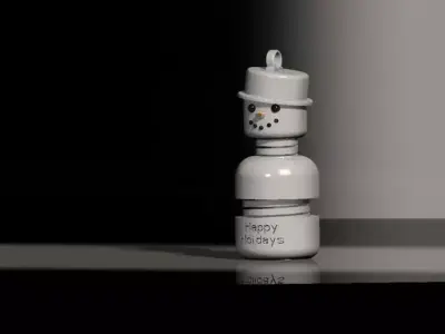 Snowy the spingy snowman Free 3D model